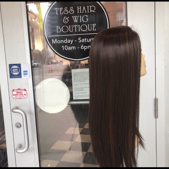 Brown Long wig 6X6 Freepart entire top sof… main image 6